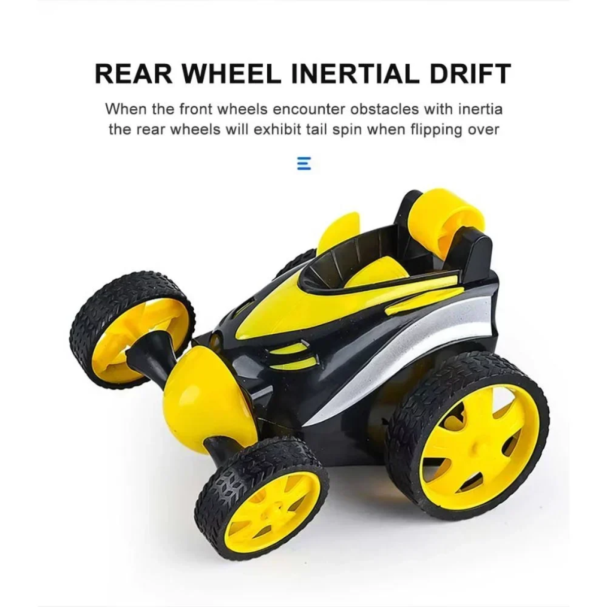 R/C Stunt Car με Επαναφορτιζόμενη Μπαταρία και USB Κίτρινο – 4 Λειτουργίες