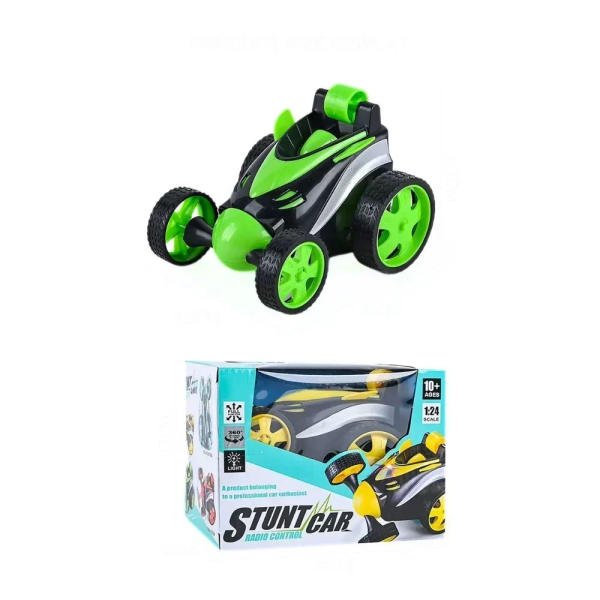 R/C Stunt Car με Επαναφορτιζόμενη Μπαταρία και USB Πράσινο – 4 Λειτουργίες