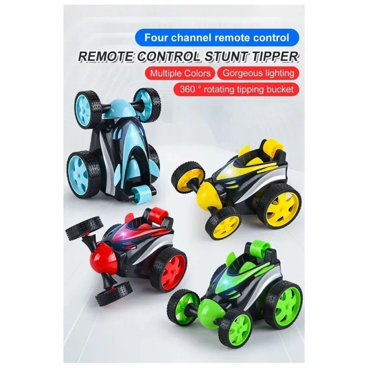 R/C Stunt Car με Επαναφορτιζόμενη Μπαταρία και USB Πράσινο – 4 Λειτουργίες