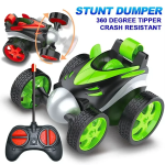 R/C Stunt Car με Επαναφορτιζόμενη Μπαταρία και USB Πράσινο – 4 Λειτουργίες