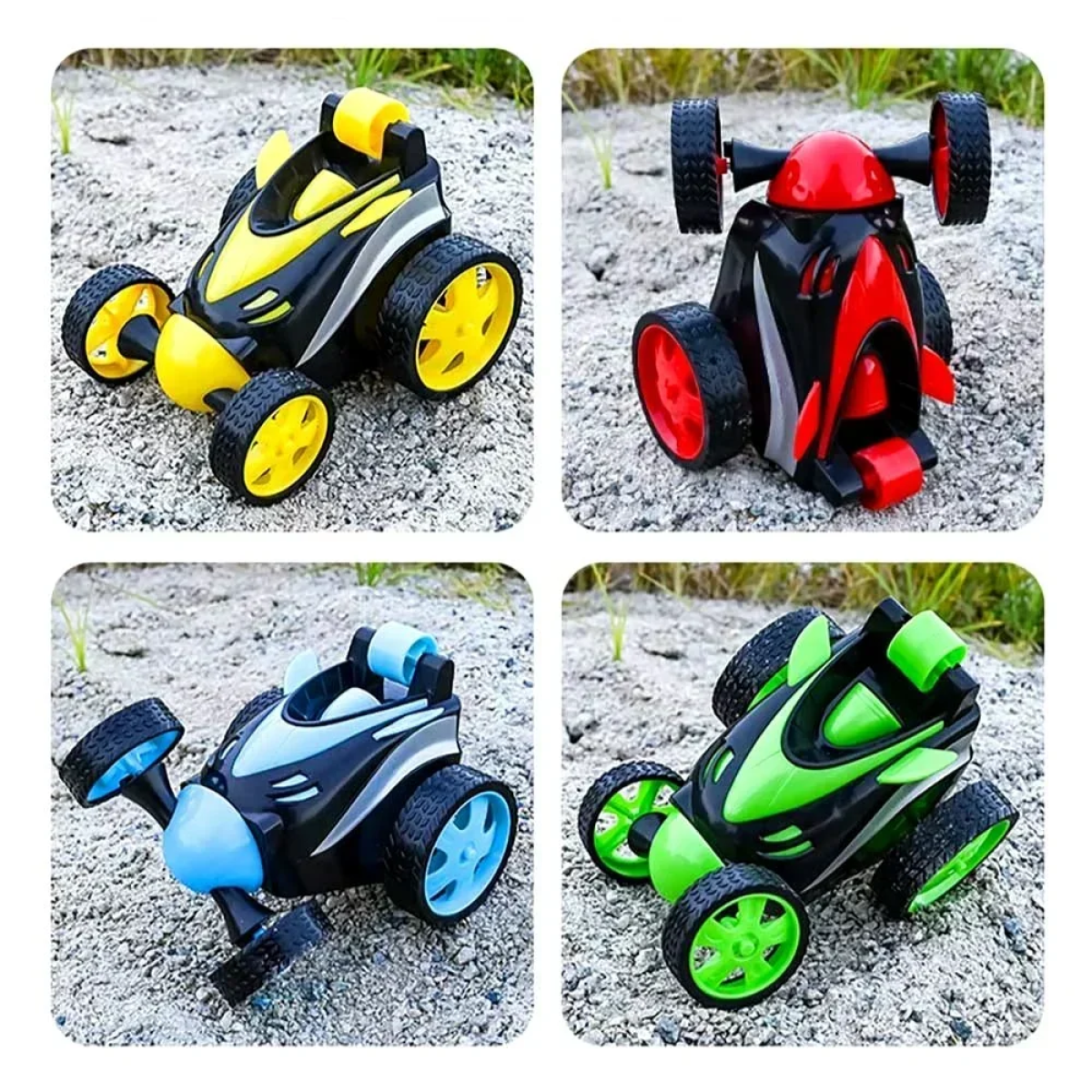 R/C Stunt Car με Επαναφορτιζόμενη Μπαταρία και USB Πράσινο – 4 Λειτουργίες