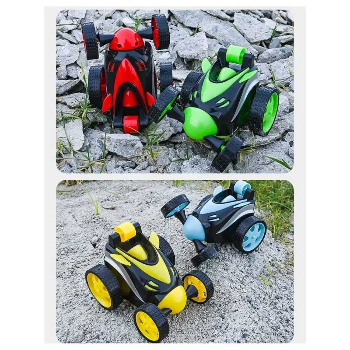 R/C Stunt Car με Επαναφορτιζόμενη Μπαταρία και USB Πράσινο – 4 Λειτουργίες
