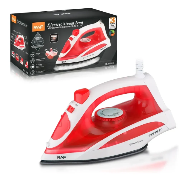 RAF Ηλεκτρικό Σίδερο Ατμού 1200W R.1170 Κόκκινο