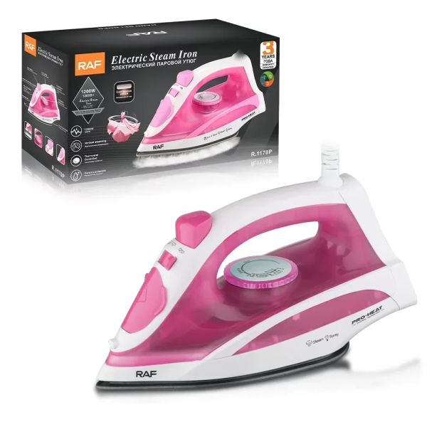 RAF Ηλεκτρικό Σίδερο Ατμού 1200W R.1170 Ροζ