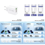 Remax Φορτιστής Χωρίς Καλώδιο Mε 2 Θύρες USB-A Kαι Θύρα USB-C 45W Λευκός (RP-U139)