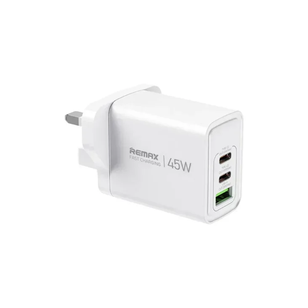 Remax Φορτιστής Χωρίς Καλώδιο Mε 2 Θύρες USB-A Kαι Θύρα USB-C 45W Λευκός (RP-U139)