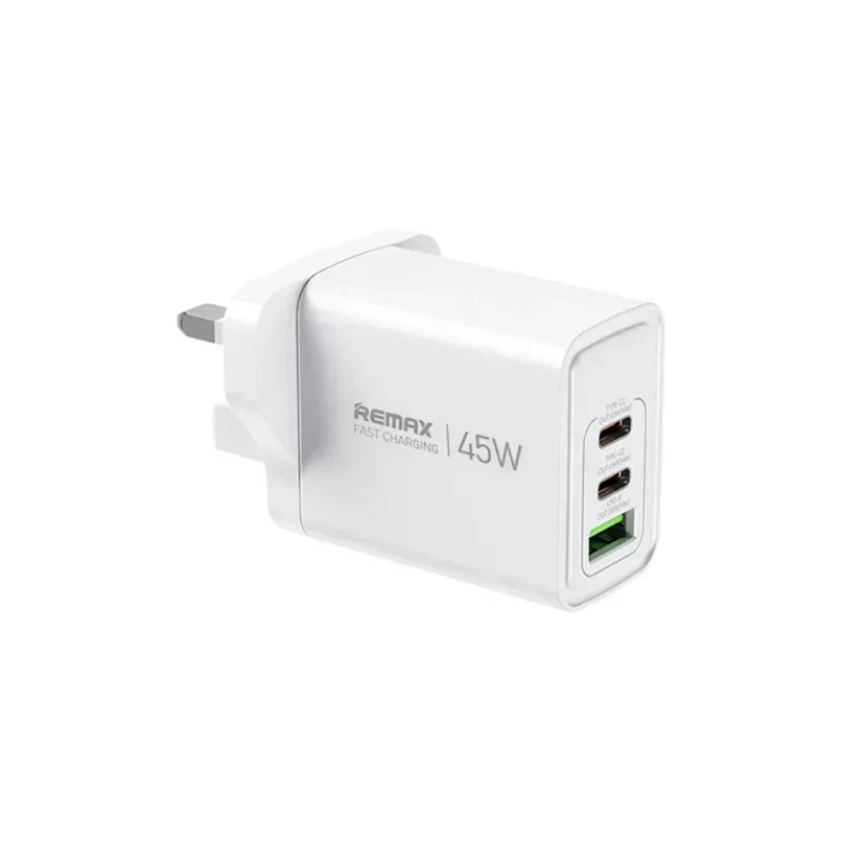 Remax Φορτιστής Χωρίς Καλώδιο Mε 2 Θύρες USB-A Kαι Θύρα USB-C 45W Λευκός (RP-U139)