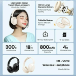 REMAX RB-705HB Bluetooth Gaming Headset with Microphone Ασύρματα Μπεζ