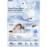 Remax W37 Bluetooth True Wireless Ακουστικά Με Θήκη Φόρτισης Λευκά
