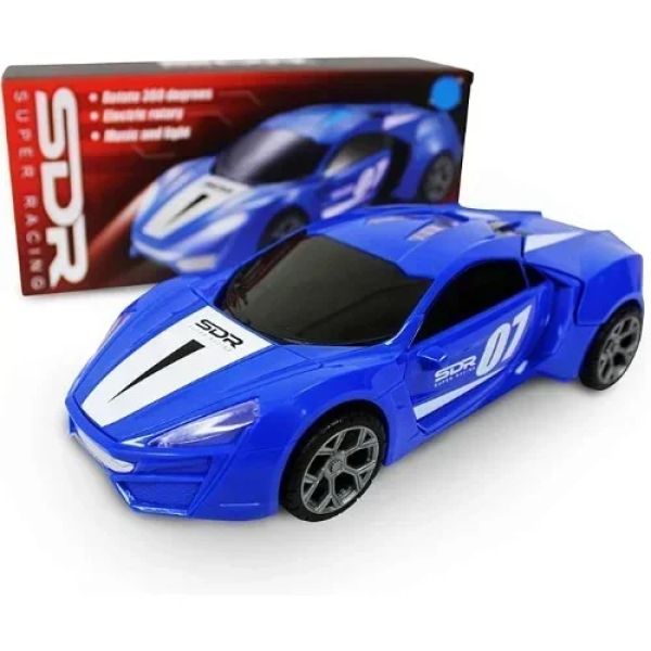 SDR Super Racing Car με περιστροφή 360° LED φώτα & ήχους 8811-22 Μπλε