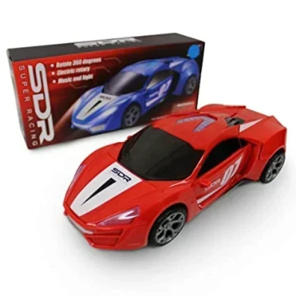 SDR Super Racing Car με περιστροφή 360° LED φώτα & ήχους 8811-22 Κόκκινο