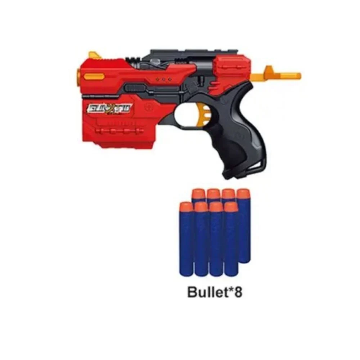 Super Gun Όπλο με Μαλακές Σφαίρες 6+ Ετών, Κόκκινο