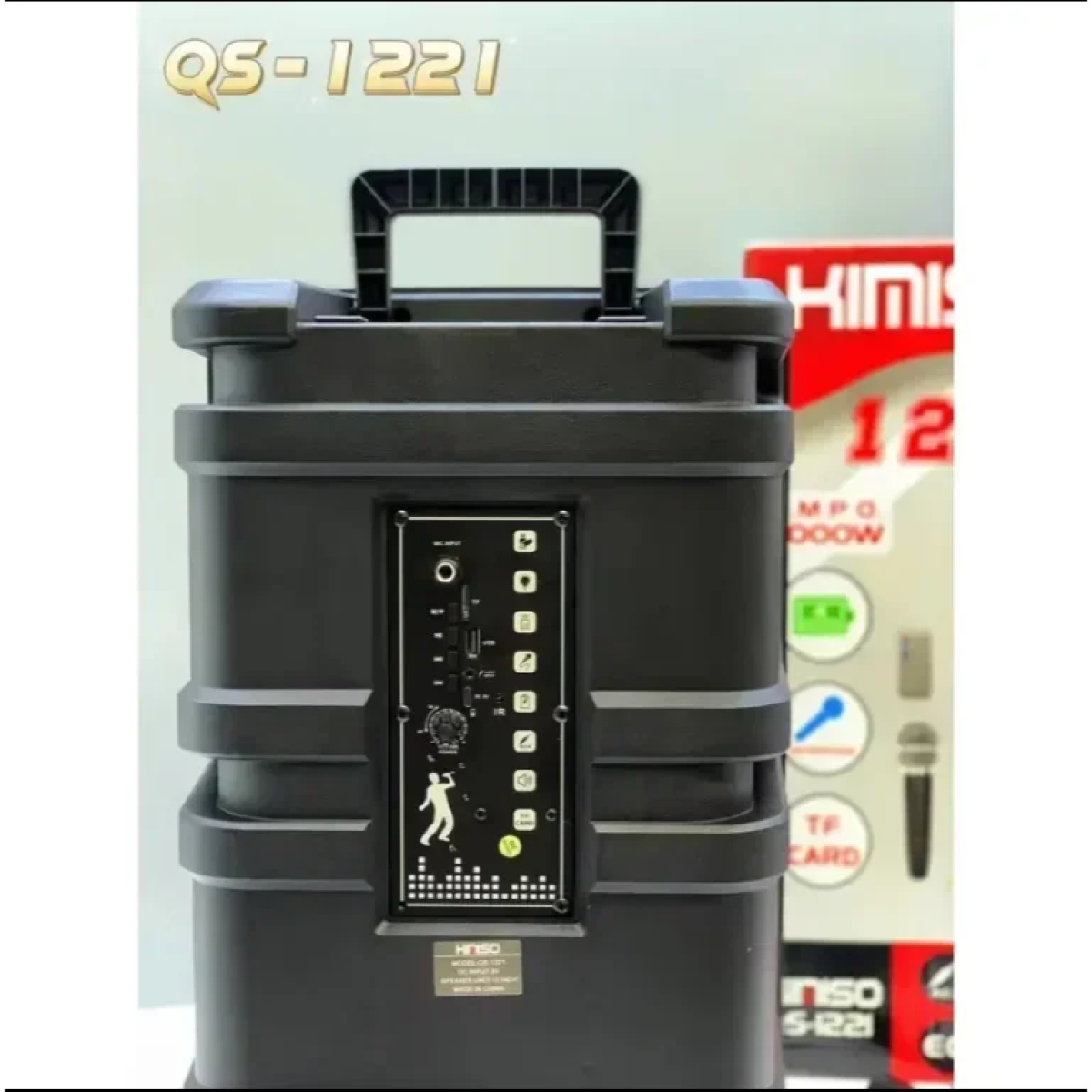 Σύστημα Karaoke με Ενσύρματo Μικρόφωνo Kimiso QS-1221 σε Μαύρο Χρώμα