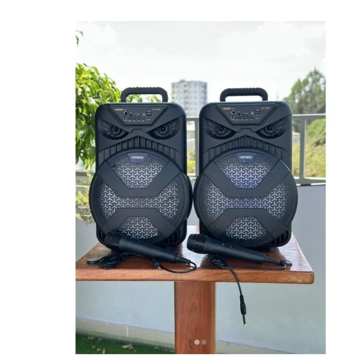 Σύστημα Karaoke με Ενσύρματo Μικρόφωνo QS-1805 σε Μαύρο Χρώμα