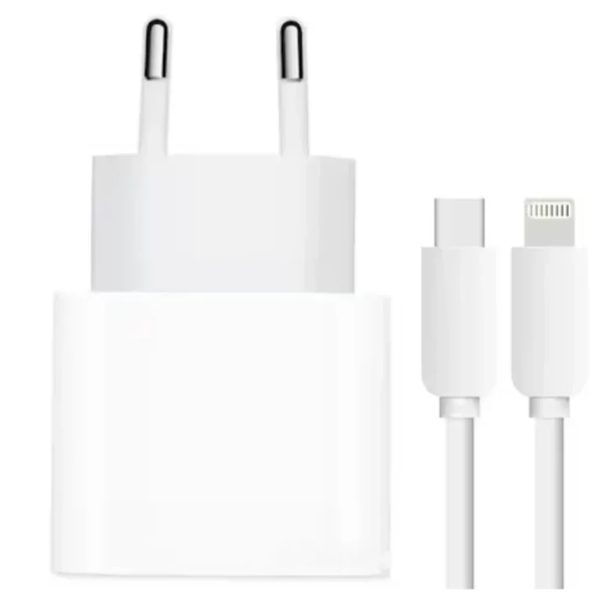 Technovo Φορτιστής Με Καλώδιο Lightning Με Θύρα USB-C PD20W (TN-F031) Λευκός