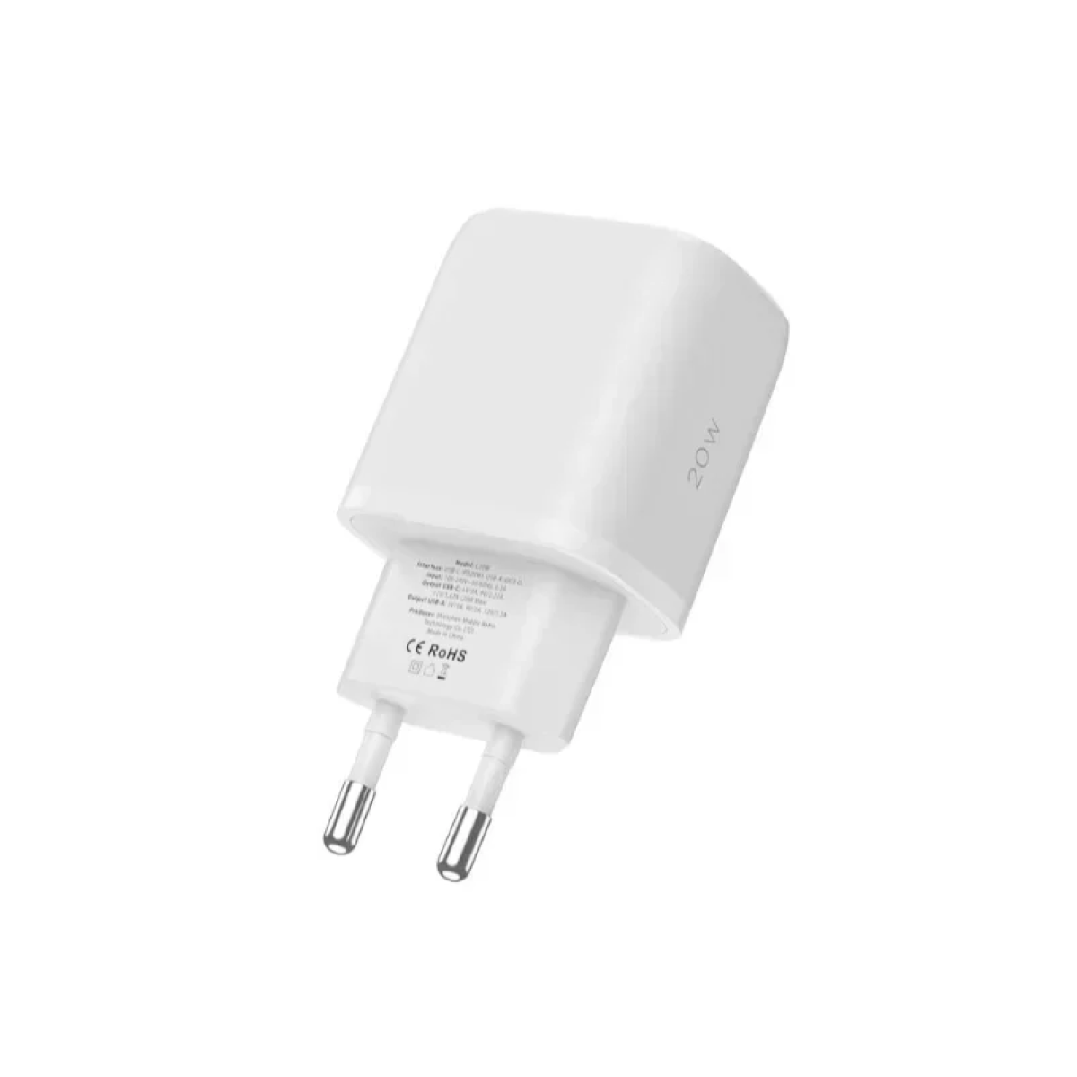 Technovo Φορτιστής Με Καλώδιο Type-C Με Θύρα USB-C PD20W (TN-F032) Λευκός