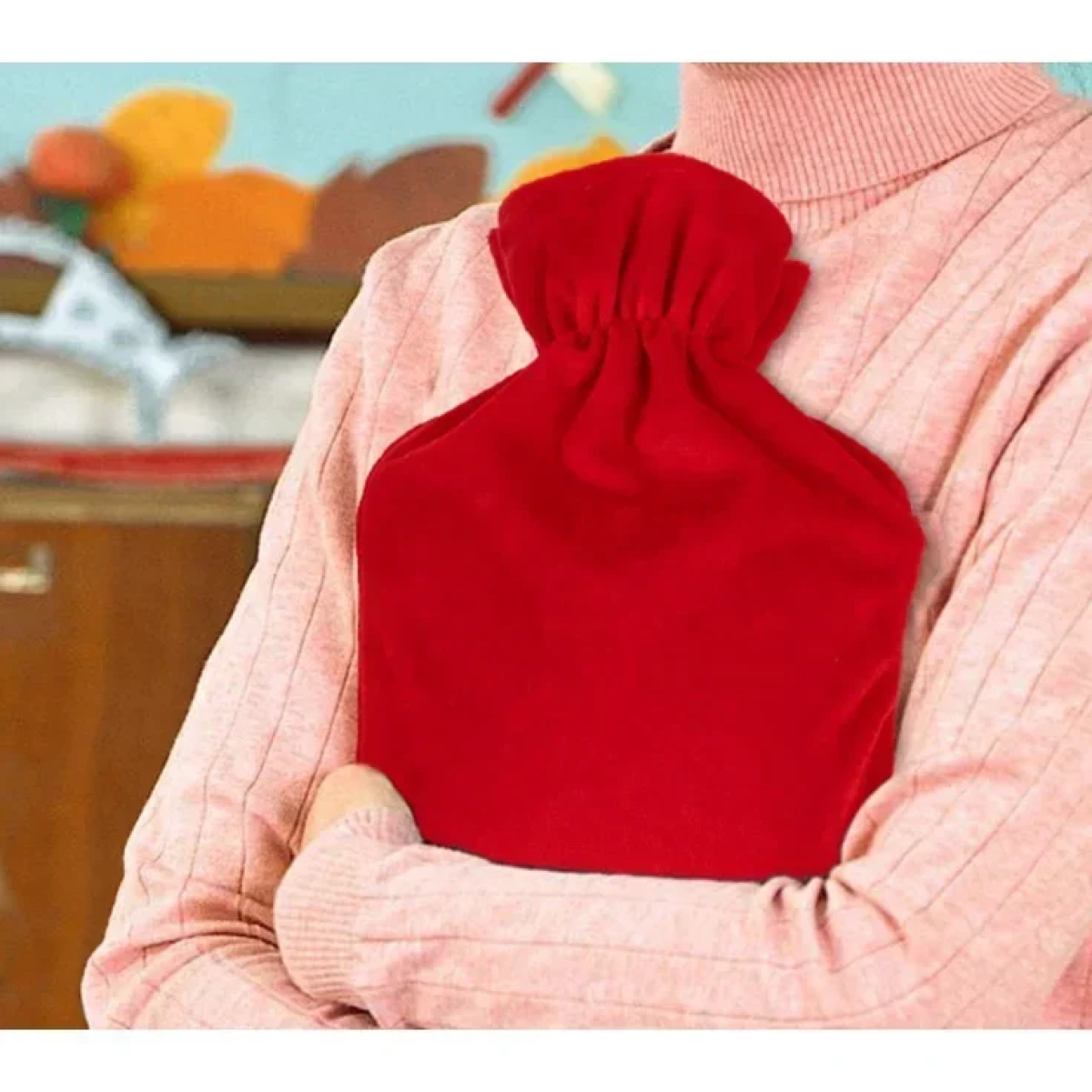 Θερμοφόρα Ζεστού Νερού Με Fleece Επένδυση Κόκκινη 27x17.5 εκ. 5202477