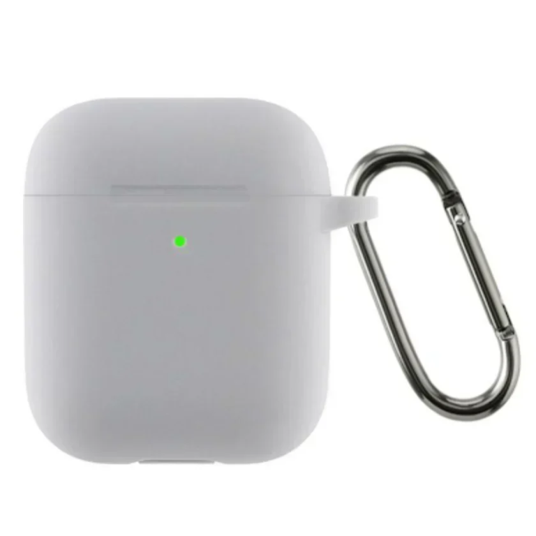 Θήκη Σιλικόνης Airpods 1+2 Gen Ανοιχτό Γκρι