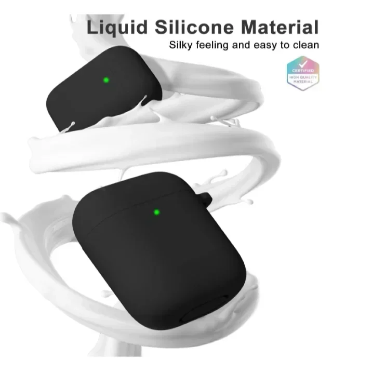 Θήκη Σιλικόνης Airpods 1+2 Gen Μαύρη