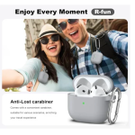 Θήκη Σιλικόνης Με Γάντζο Για Airpods Pro 2nd Gen Ανοιχτό Γκρι