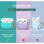 Θήκη Σιλικόνης Με Γάντζο Για Airpods Pro 2nd Gen Πράσινο Μέντα