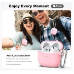 Θήκη Σιλικόνης Με Γάντζο Για Airpods Pro 2nd Gen Ροζ