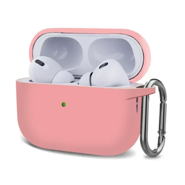 Θήκη Σιλικόνης Με Γάντζο Για Airpods Pro 2nd Gen Ροζ