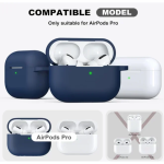 Θήκη Σιλικόνης Με Γάντζο Για Airpods Pro Σκούρο Μπλε
