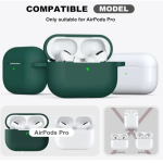 Θήκη Σιλικόνης Με Γάντζο Για Airpods Pro Σκούρο Πράσινο
