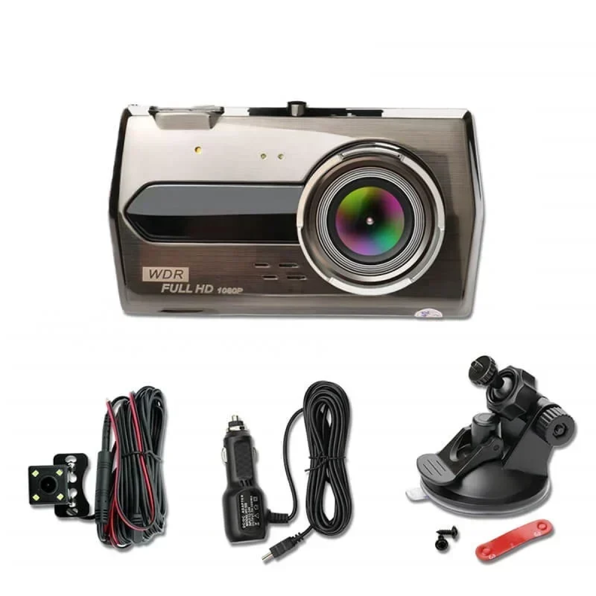 WDR Αυτοκινήτου Ευρυγώνια όραση Full HD 1080P με Οθόνη 4''