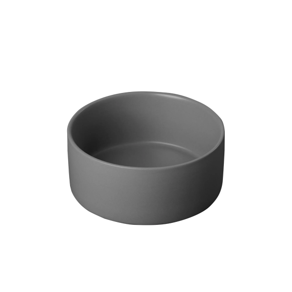 Moonstone Σετ Κεραμικών Μπολ για Κατοικίδια 2τμχ 15.4x7cm Σκούρο Γκρι MOO-PETBOWL-GREY