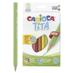 Ξυλομπογιά Carioca Jumbo σετ=12χρωματα  Carioca 42789