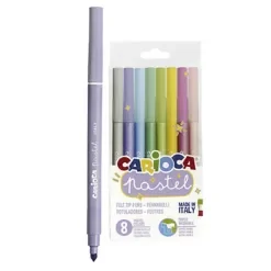 Μαρκαδόροι Carioca Pastel 8 Χρωμάτων  Carioca 43032