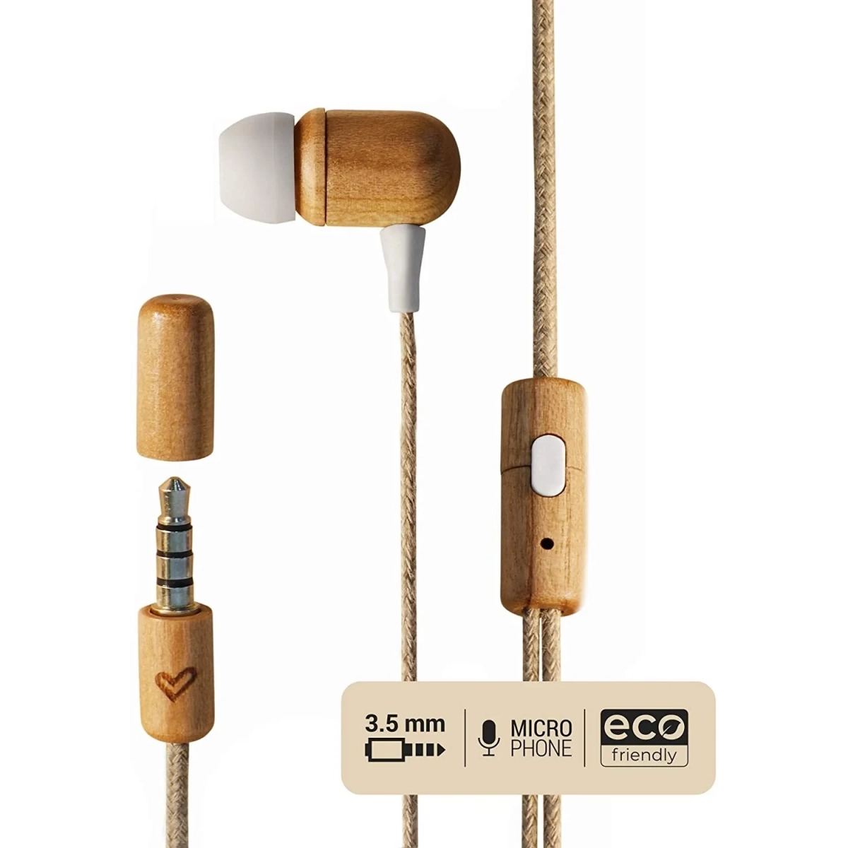 ENERGY SISTEM Ενσύρματα Ακουστικά Eco Cherry Wood 45042 - Image 2