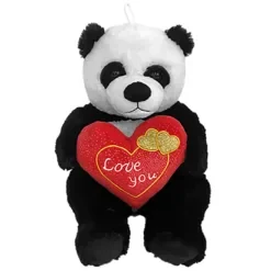 Αρκουδάκι Panda Λούτρινο με Καρδιά 28cm ToyMarkt 99529