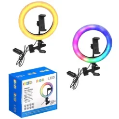 Φωτιστικό Δαχτυλίδι με usb led Λευκό & Πολύχρωμο φως ø20cm JustNote 10953