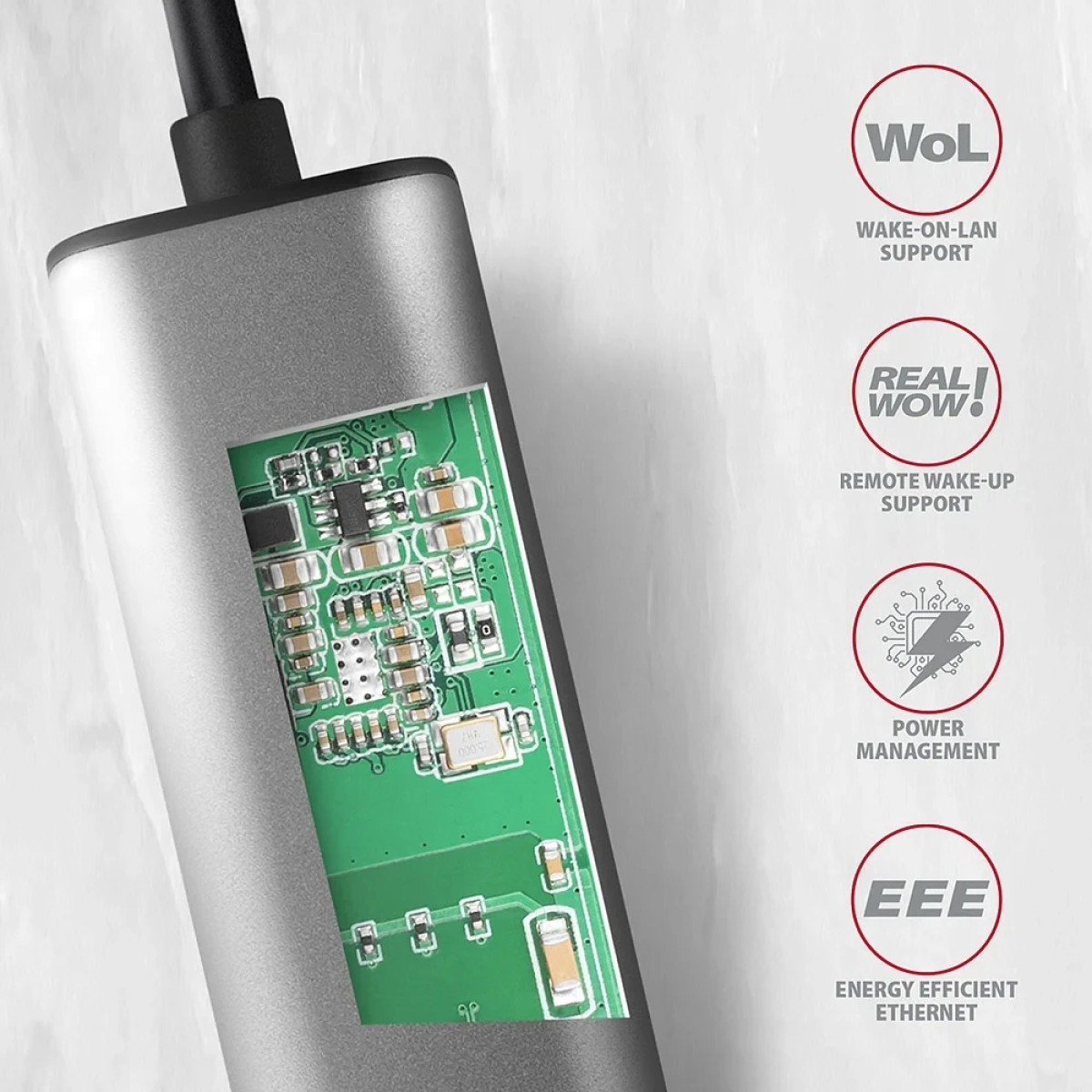Axagon Αντάπτορας Δικτύου 2,5 Gigabit Ethernet 10/100/1000/2500 σε Type-C 15cm Ασημί ADE-25RC - Image 4