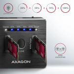 Axagon Docking Station για 2 SSD NVMe USB-C 3.2 Gen2 με Λειτουργία Clone Μαύρο ADSA-M2C - Image 2