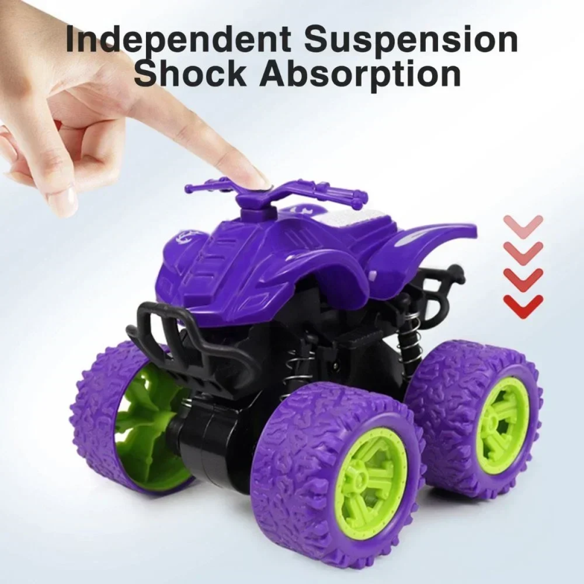 Αυτοκινητάκι Γουρούνα Pull Back 4x4 360° Μωβ