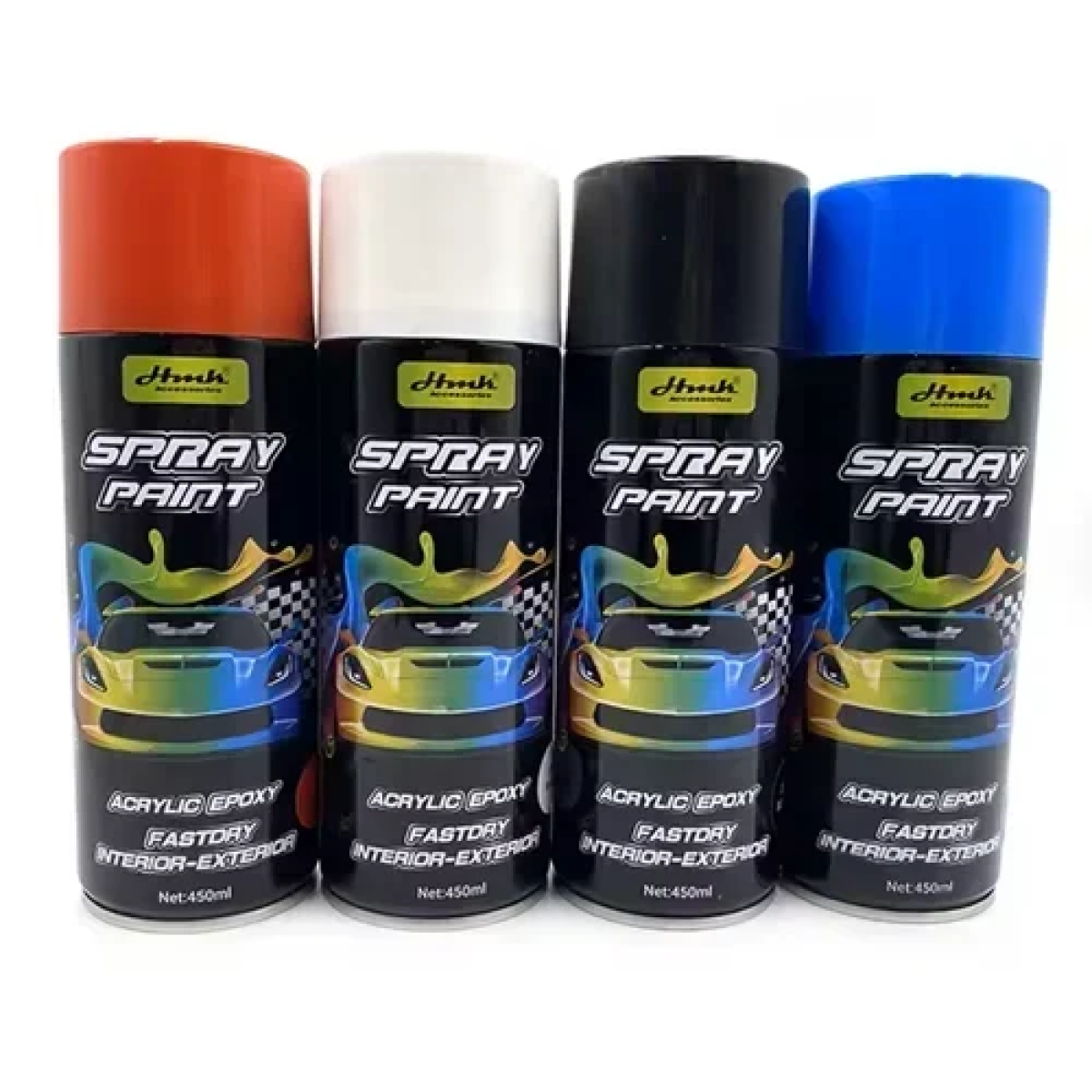 Ακρυλικό σπρέι βαφής 450ml SY-QJYP0225 μαύρο - Image 2
