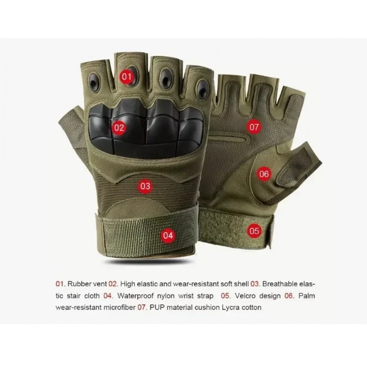 Ανδρικά Γάντια χωρίς Δάχτυλα Fitness Gloves LC-028
