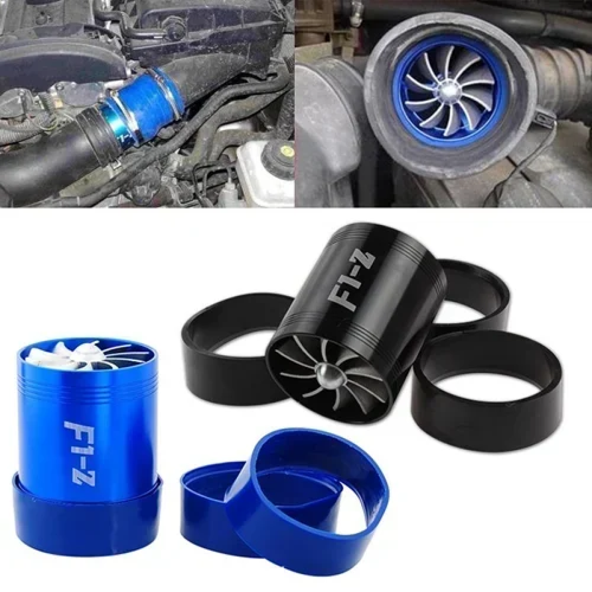 Ανεμιστήρας Turbo διαμέτρου 65mm εξοικονόμησης καυσίμου με μονή προπέλα F1-Z κόκκινο - Image 3