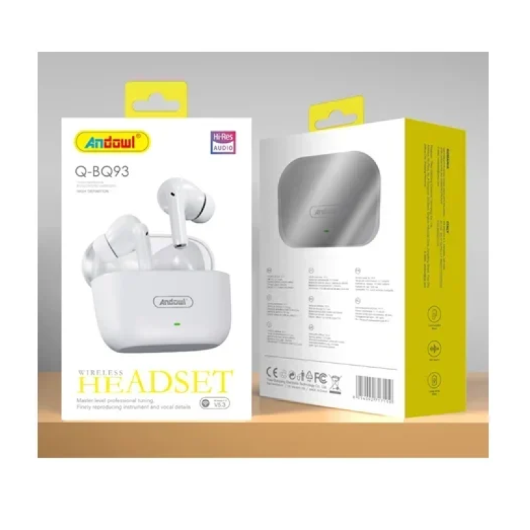 Ασύρματα ακουστικά Bluetooth Wireless Headset Andowl Q-BQ93 λευκά