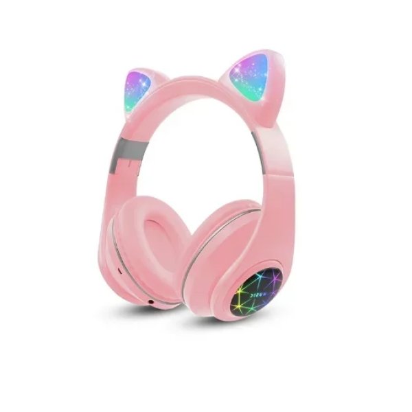 Ασύρματα παιδικά ακουστικά Bluetooth Cat Ear Headphones M2 - ροζ
