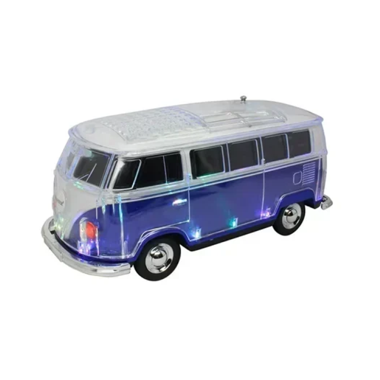 Ασύρματο ηχείο Mini Bus Wireless Speaker με LED φωτισμό WS267BT - μπλε