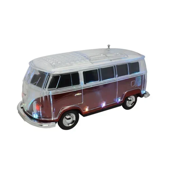Ασύρματο ηχείο Mini Bus Wireless Speaker με LED φωτισμό WS267BT - κόκκινο