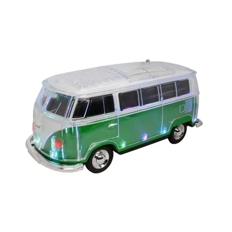 Ασύρματο ηχείο Mini Bus Wireless Speaker με LED φωτισμό WS267BT - πράσινο