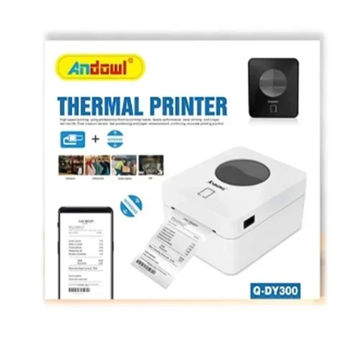 Ασύρματος θερμικός εκτυπωτής Andowl Q-DY300 λευκό - Image 2