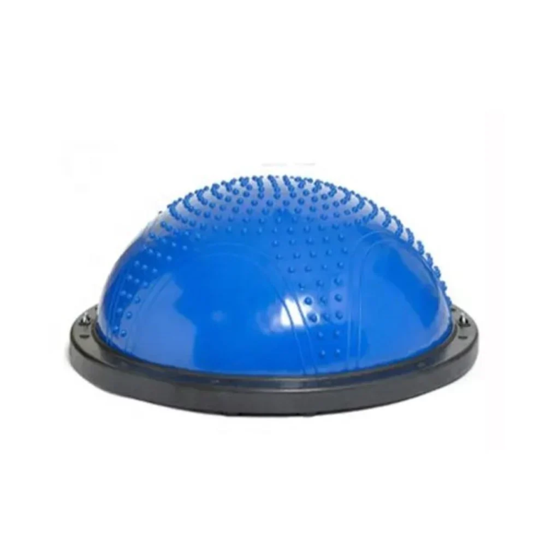 Μπάλα Ισορροπίας Μπλε Φ58cm με Λάστιχα & Τρόμπα