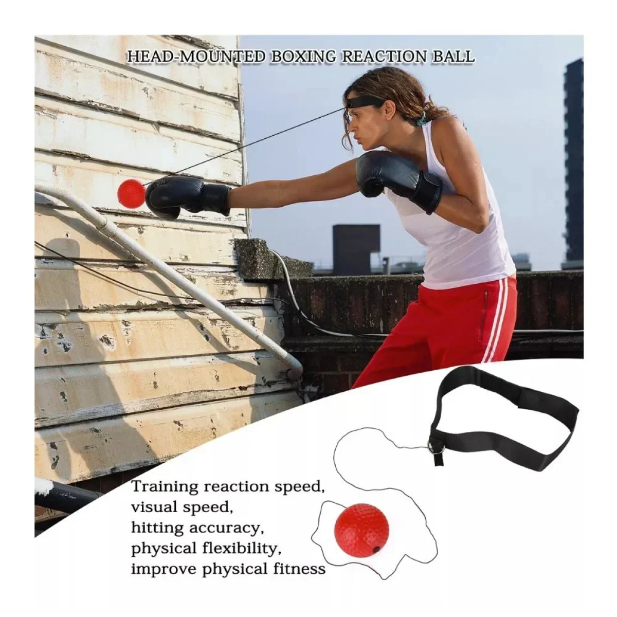 Μπάλα Βελτίωσης Αντανακλαστικών Reflex Fight Ball Μαύρο